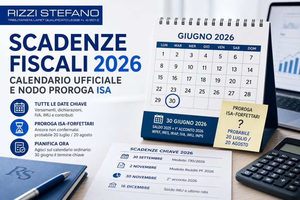 scadenze fiscali 2026